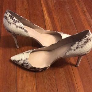 White House Black Market 3” Snake print Heels